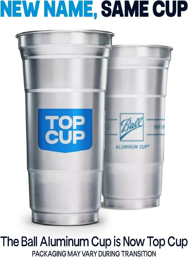Top Cup by Ball – 9 Ounce, 50 Count, Reusable Aluminum Party Cups | Cold-Holding, Recyclable, Made in USA - Image 2